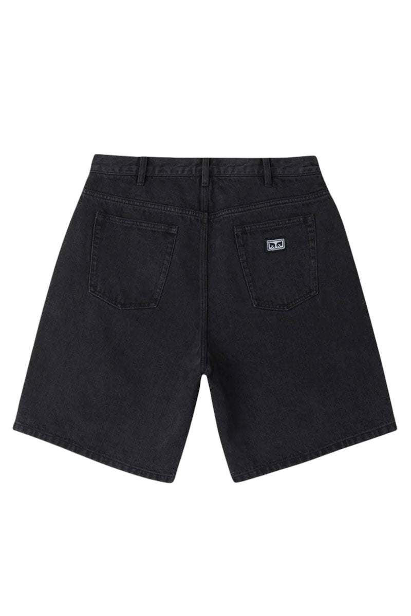 OBEY BIGWIG BAGGY DENIM SHORT Faded black