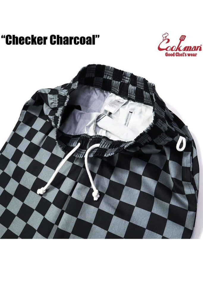 COOKMAN CHEF PANTS Checker Charcoal / Black