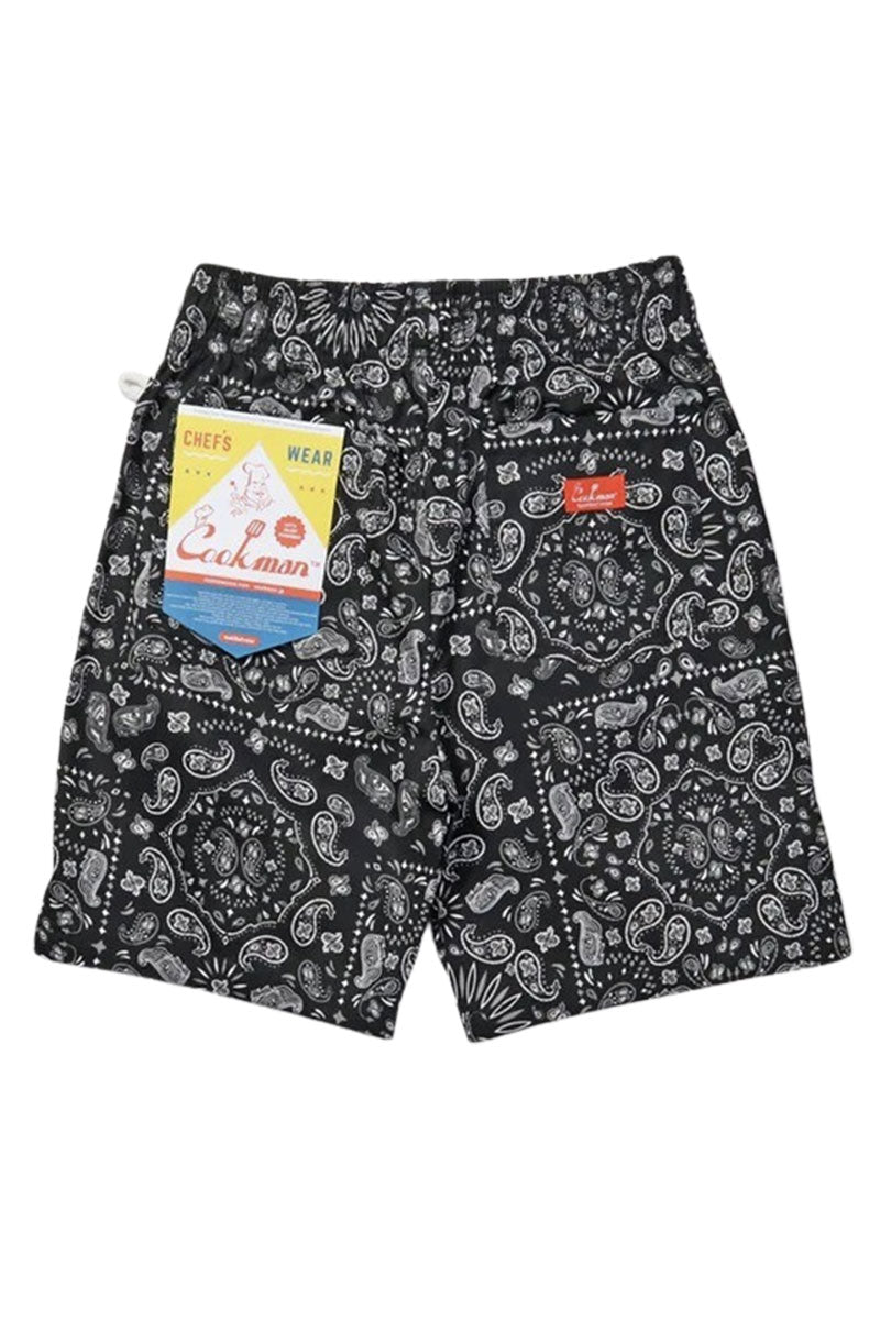 COOKMAN CHEF SHORT FRONT POCKET Paisley Black