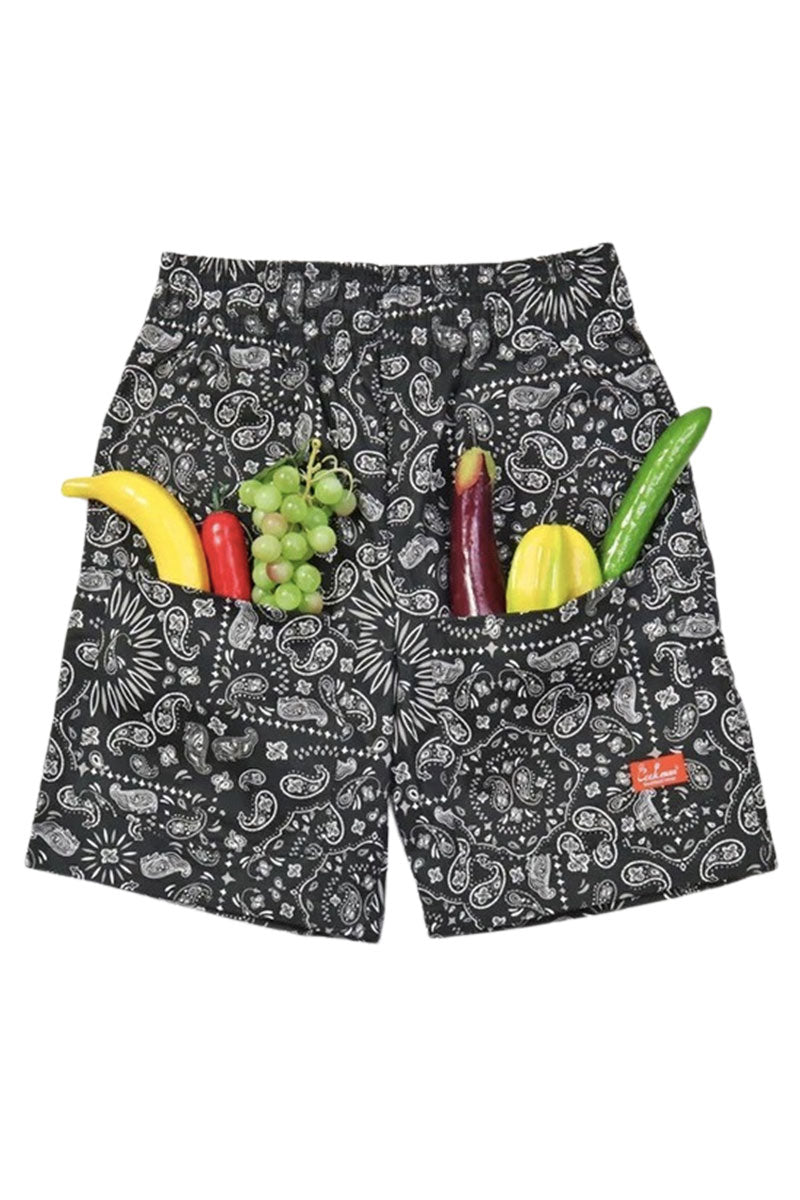 COOKMAN CHEF SHORT FRONT POCKET Paisley Black