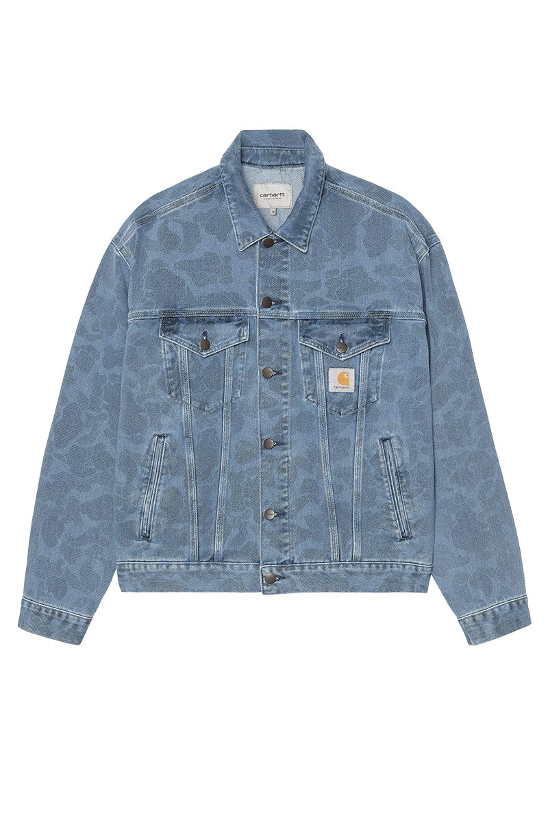 CARHARTT WIP DUCK HELSTON JACKET Camo Duck Blue Bleached