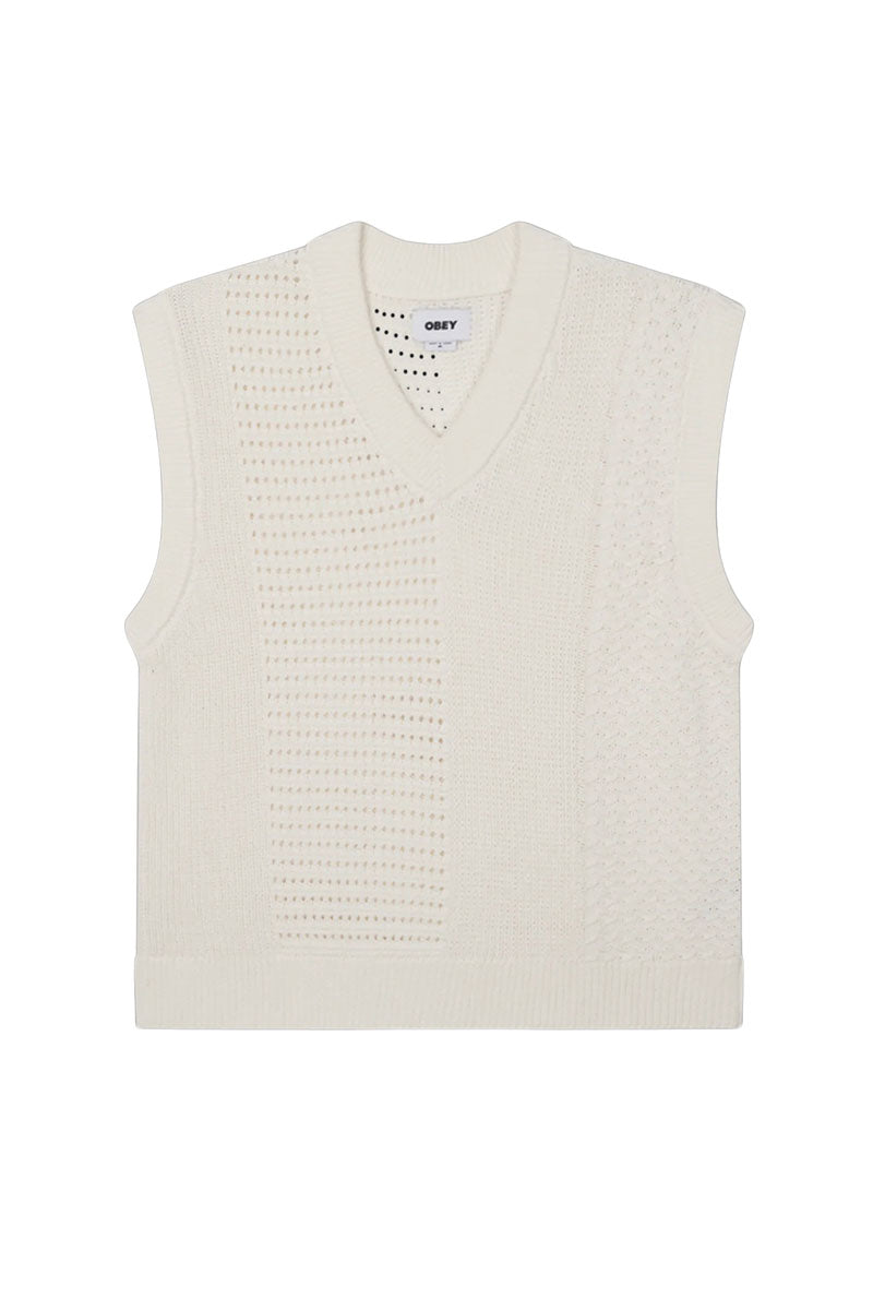 OBEY GARRET SWEATER VEST Cream