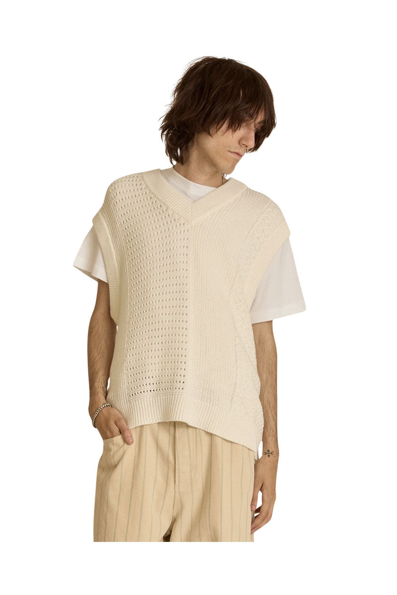 OBEY GARRET SWEATER VEST Cream