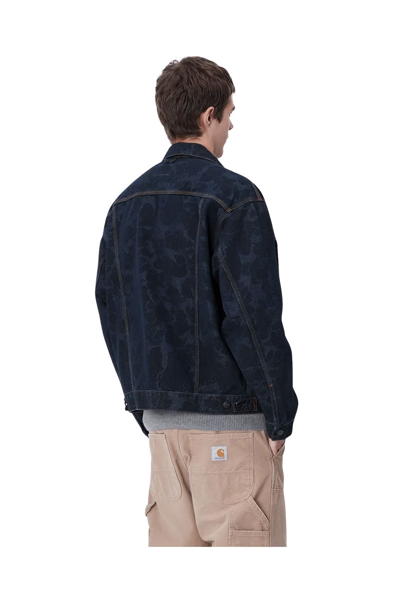 CARHARTT WIP DUCK HELSTON JACKET Camo Duck Blue stone washed