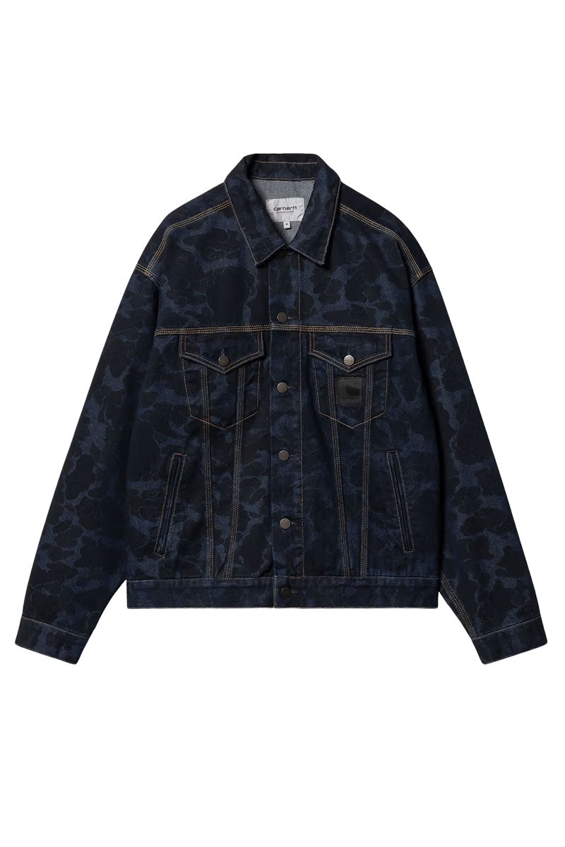 CARHARTT WIP DUCK HELSTON JACKET Camo Duck Blue stone washed