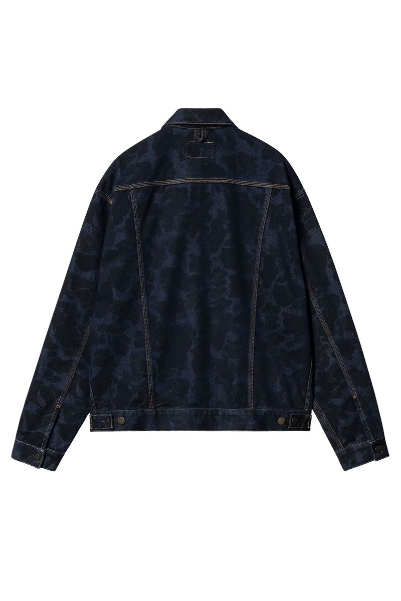 CARHARTT WIP DUCK HELSTON JACKET Camo Duck Blue stone washed