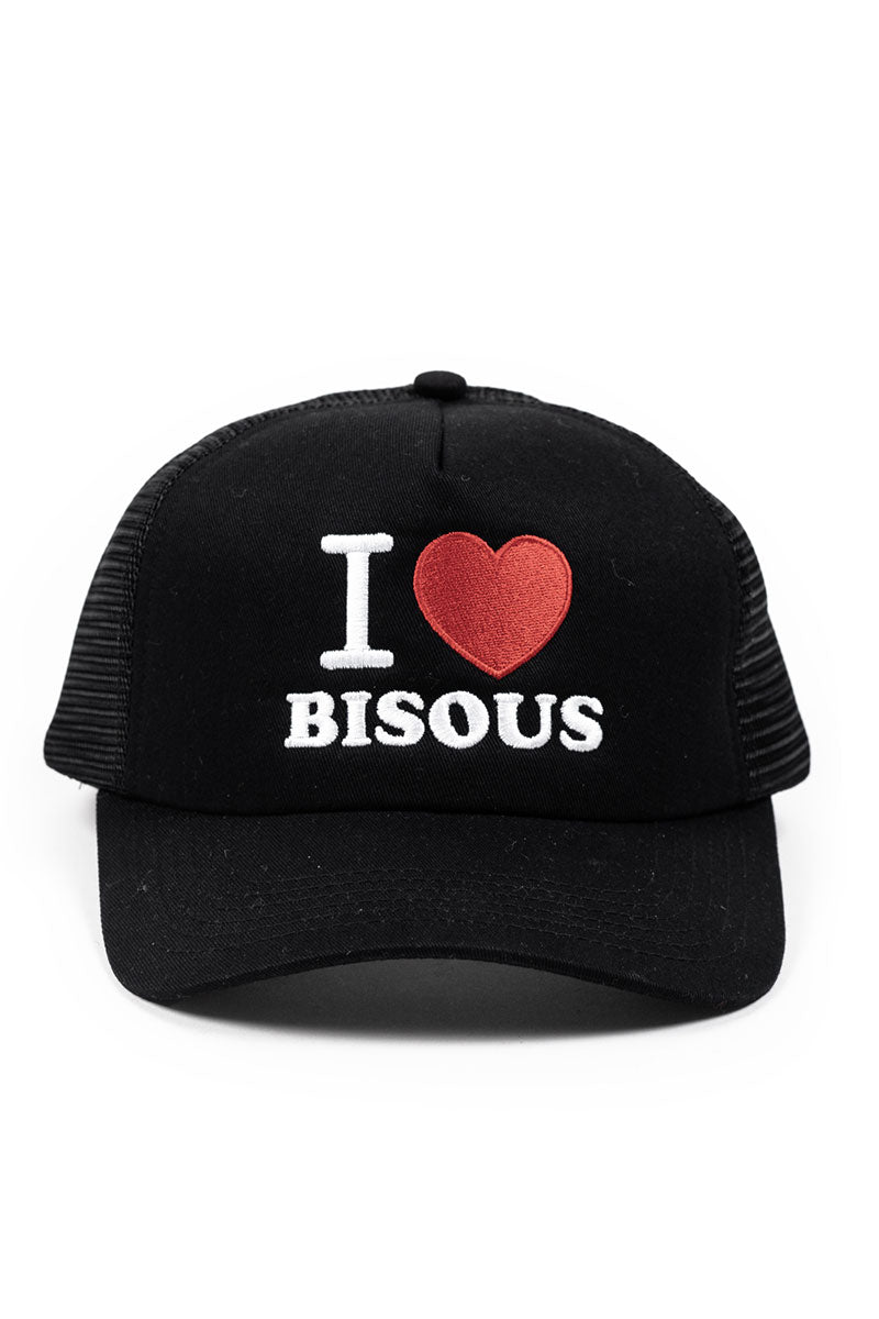 BISOUS SKATEBOARDS CAPS I LOVE BISOUS Black