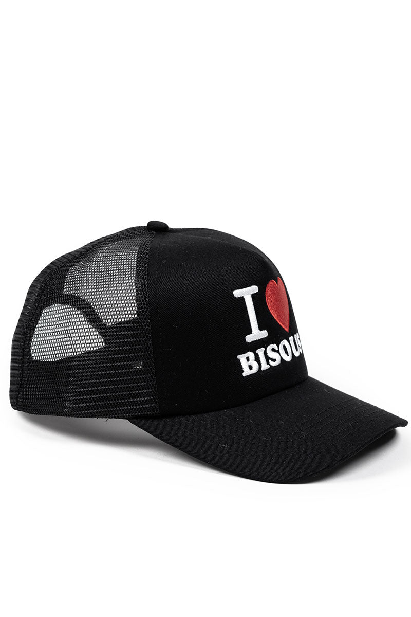 BISOUS SKATEBOARDS CAPS I LOVE BISOUS Black