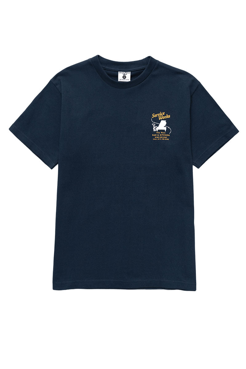 SERVICE WORKS BAR KITCHEN T-SHIRT Navy