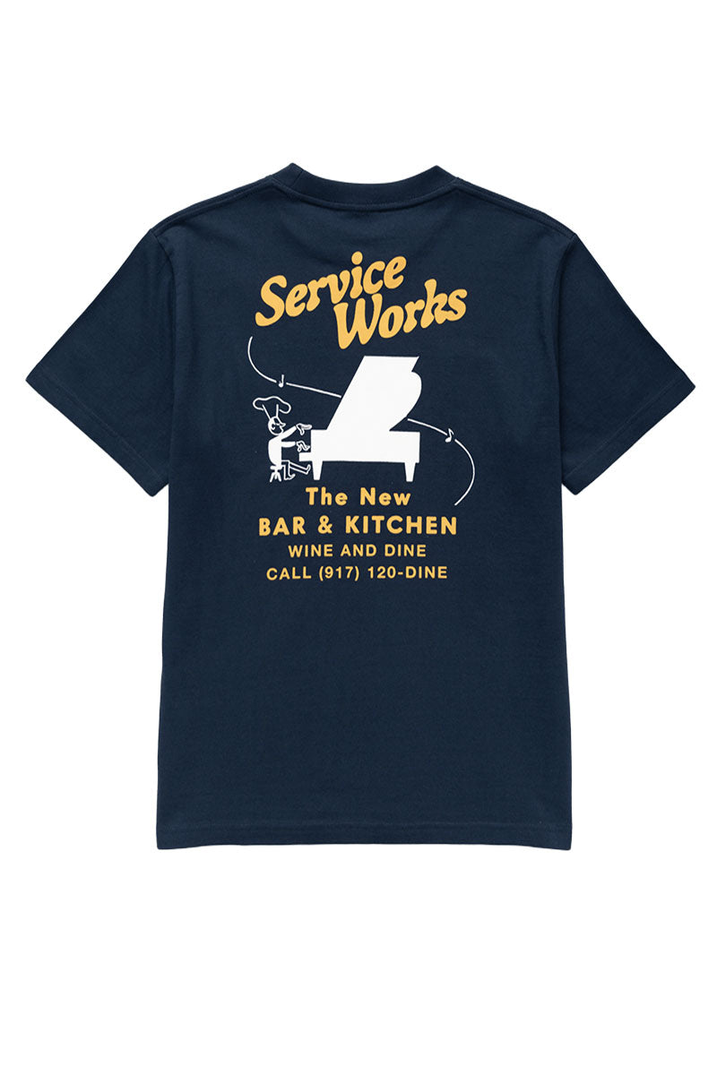 SERVICE WORKS BAR KITCHEN T-SHIRT Navy