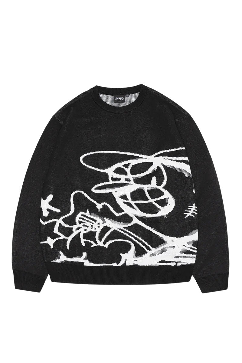JACKER C.R.E.A.M KNIT CREWNECK Black