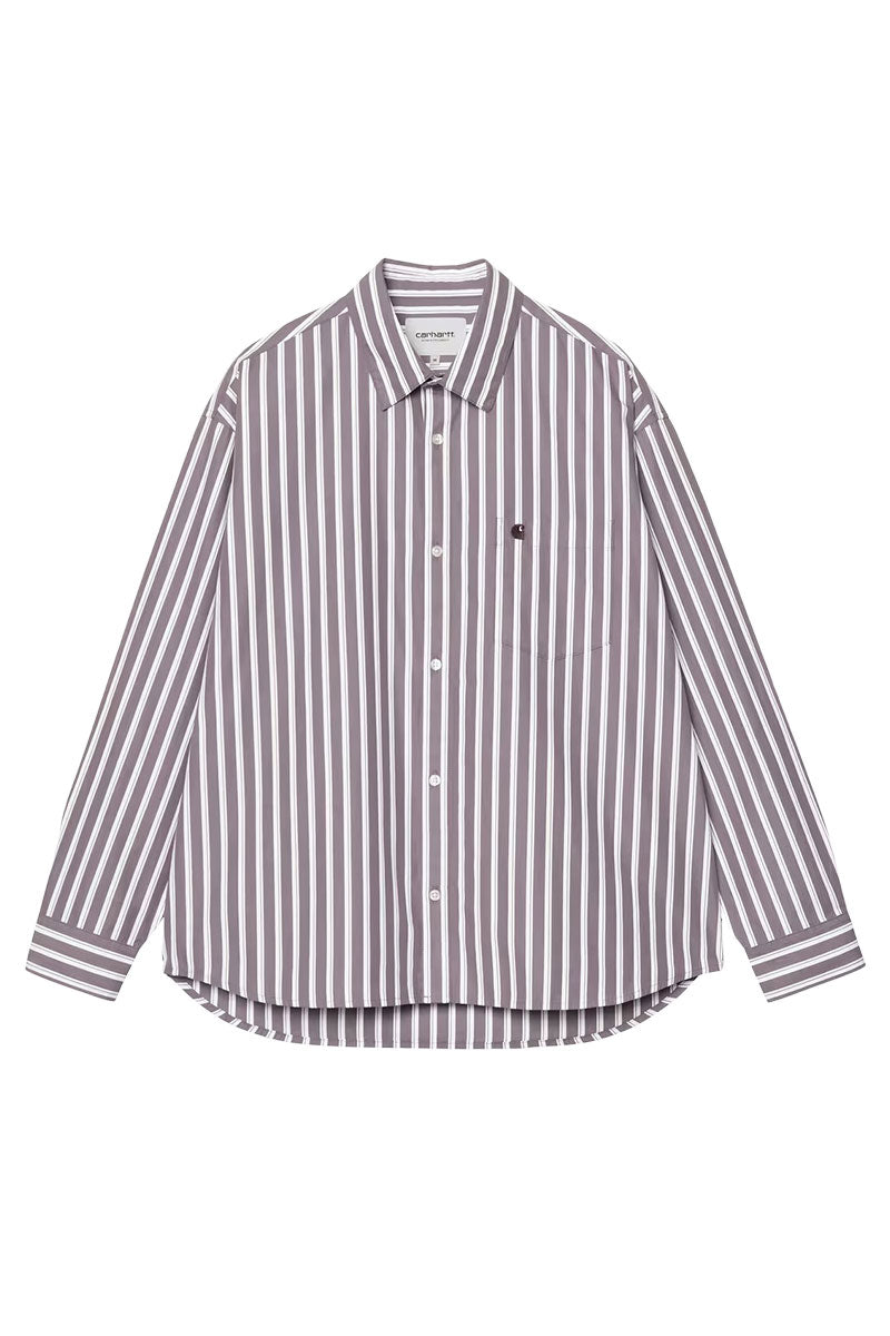 CARHARTT WIP L/S MALDEN SHIRT Malden Stripe / Phlox