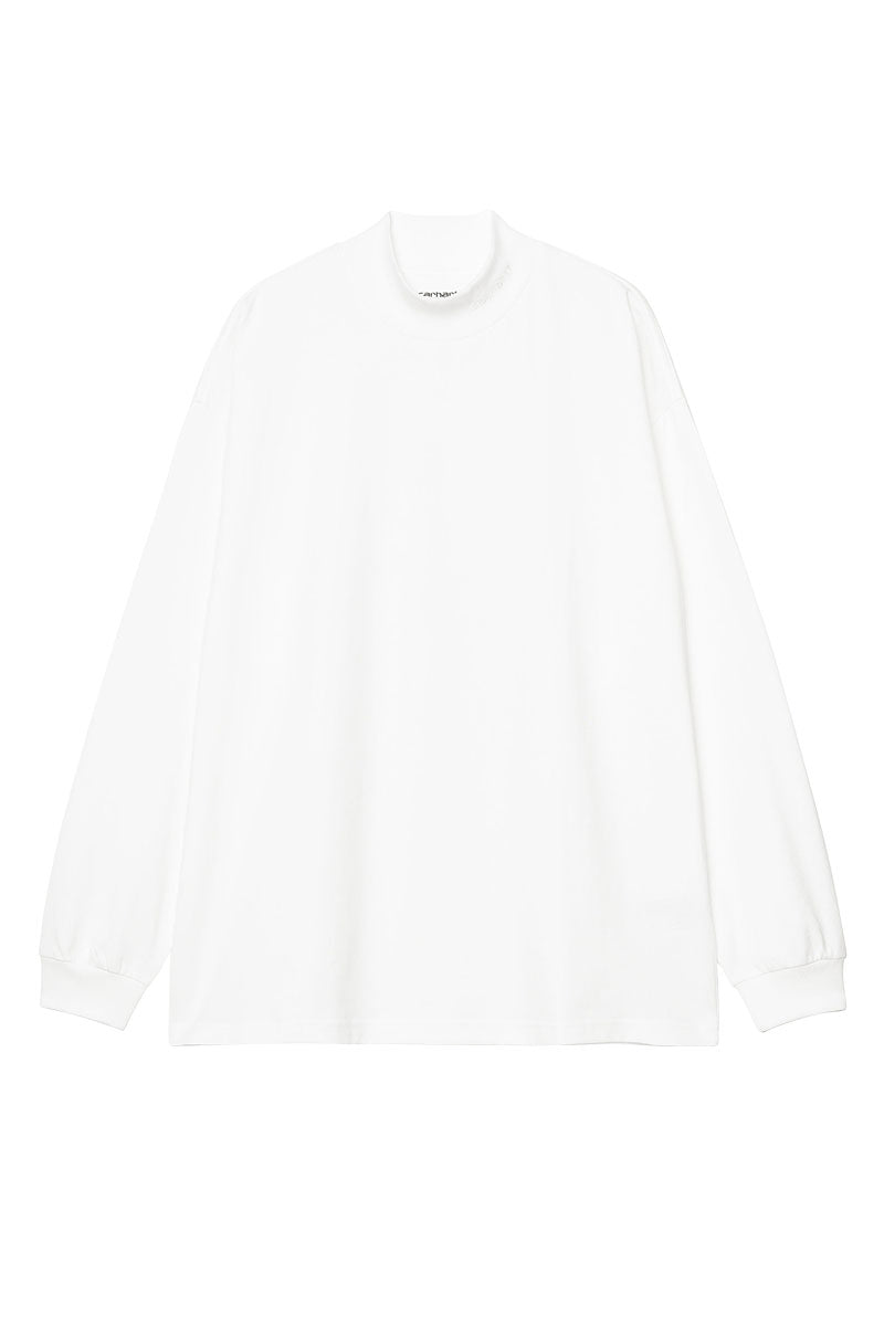 CARHARTT WIP L/S SCRIPT MOCKNECK White