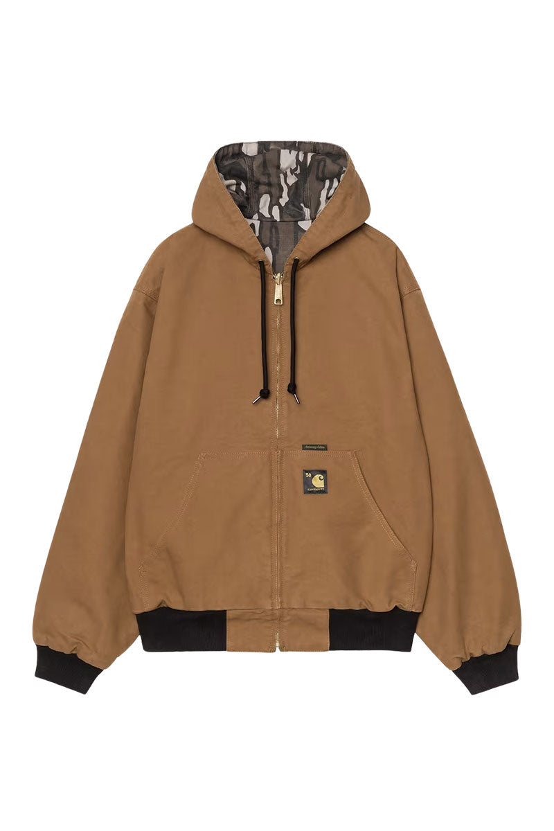 CARHARTT WIP 50 YEARS ANNIVERSARY OG ACTIVE JACKET Canvas Hamilton Brown / Camo Treb Rinsed