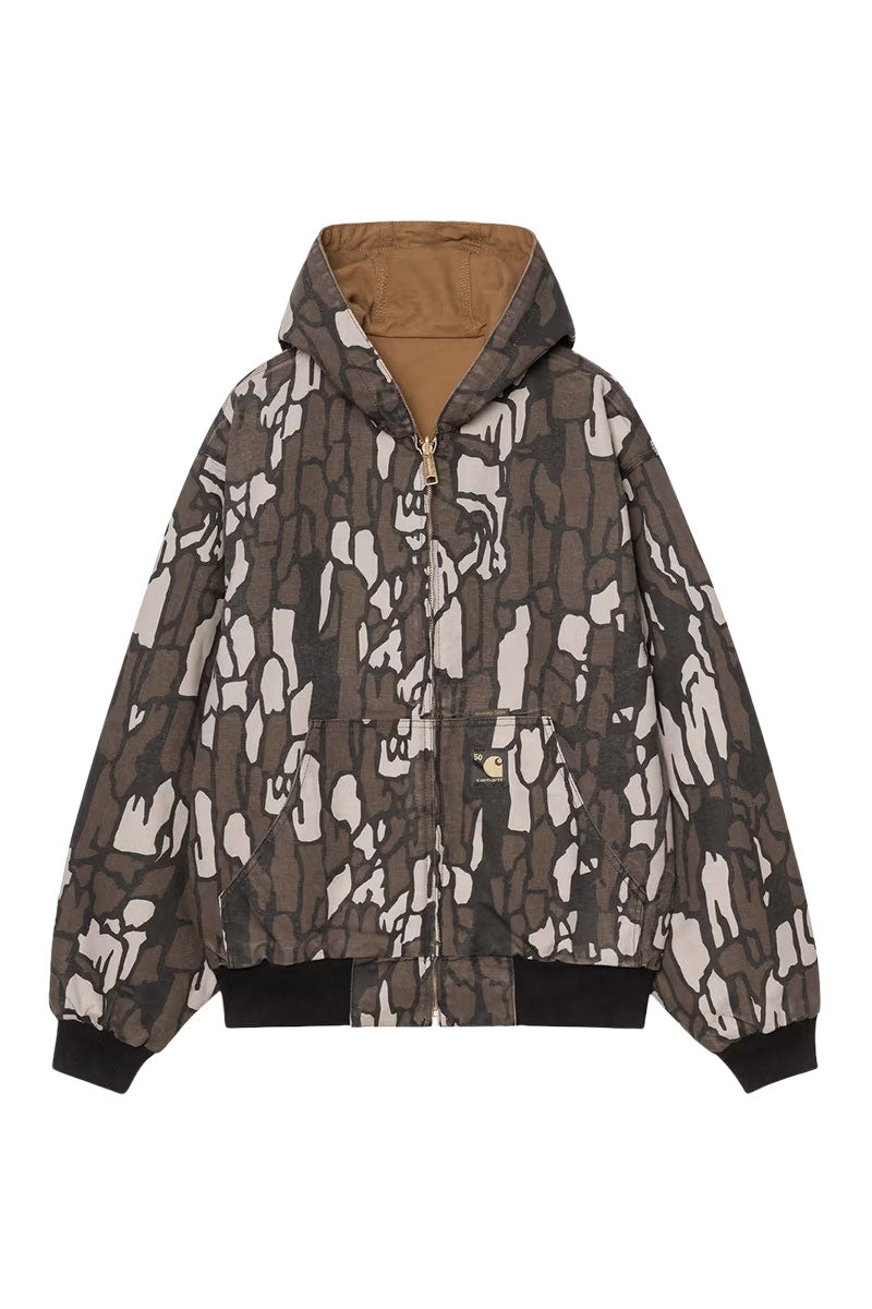 CARHARTT WIP 50 YEARS ANNIVERSARY OG ACTIVE JACKET Canvas Hamilton Brown / Camo Treb Rinsed