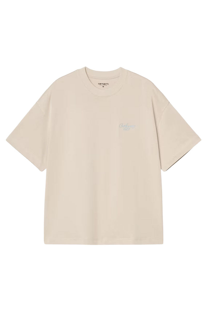 CARHARTT WIP SIGNATURE SCRIPT T-SHIRT Fleur de Sel / Citadel