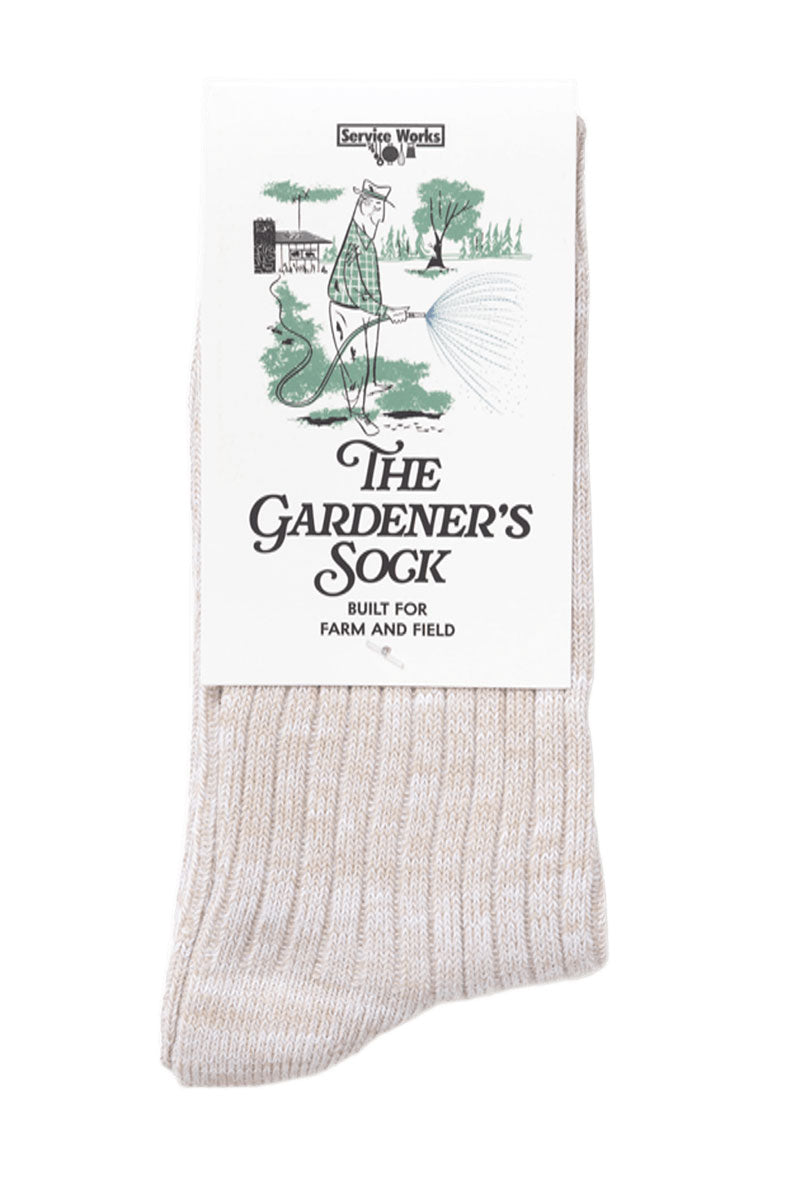 SERVICE WORKS FLECKED SOCKS Beige