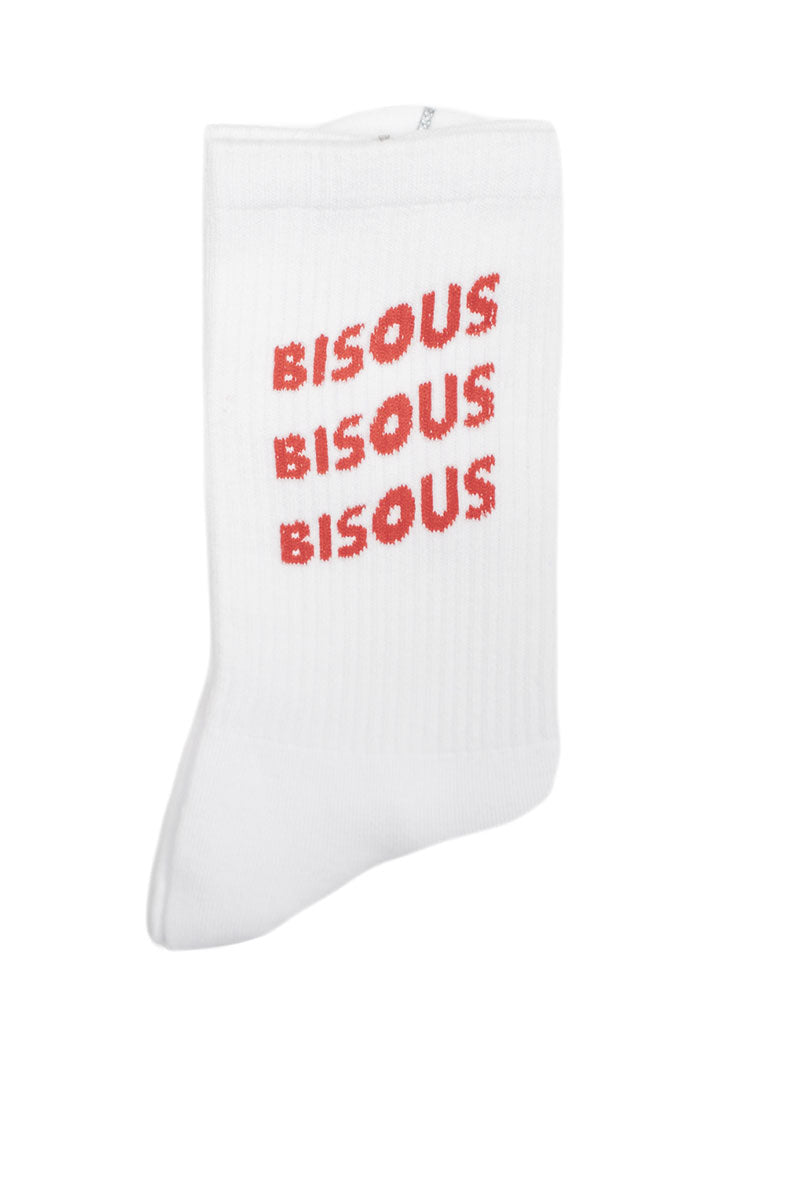 BISOUS SKATEBOARDS SOCKS SONICS White / Red