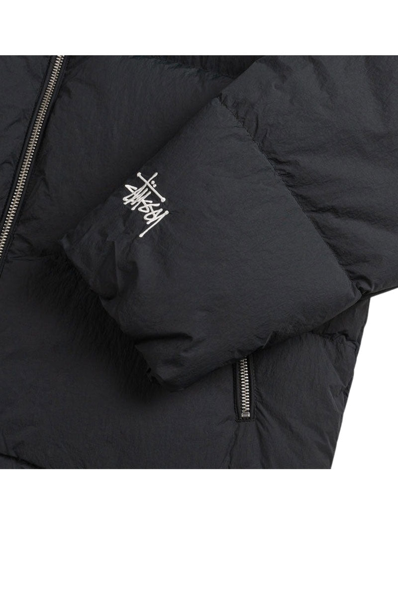 STUSSY NYLON DOWN PUFFER JACKET Black / Black