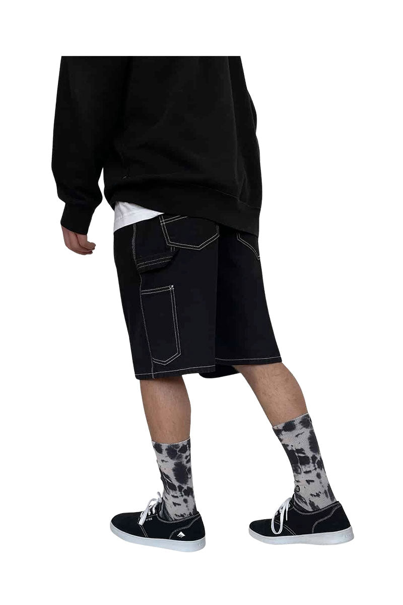 NONSENSE SHORT YETI Denim Black ( White Stitching )