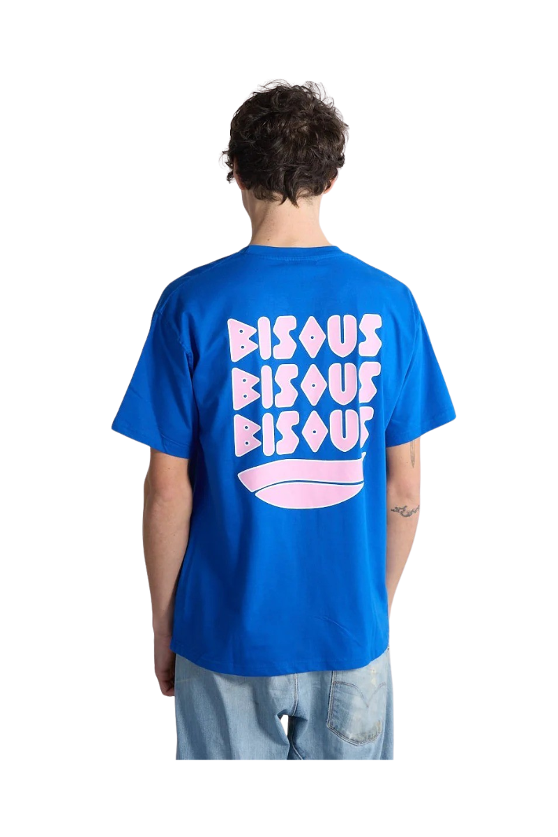 T-shirt Bisous Skateboards Cap d'Agde bleu roi