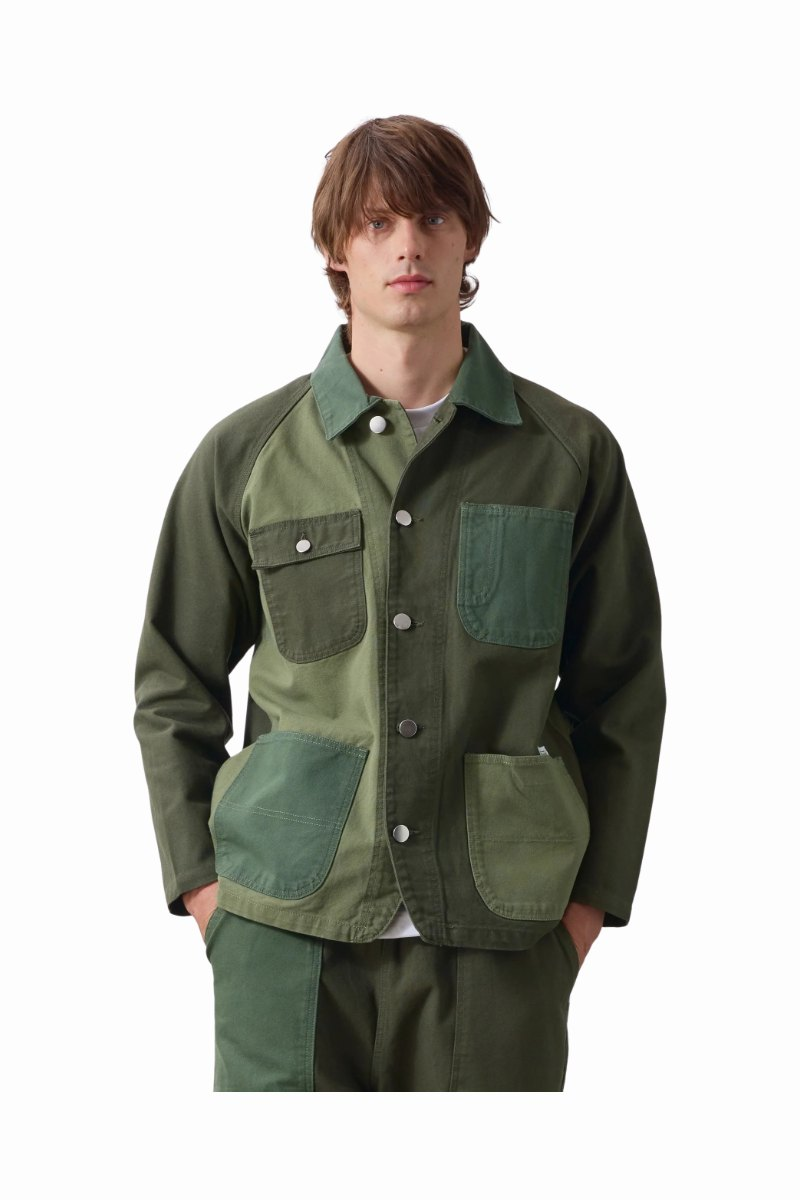 Veste Service Works Patchwork Coverall 2.0 verte, portée