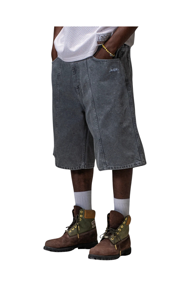 JACKER CLASSIC 3 STRIPES BAGGY SHORT Grey