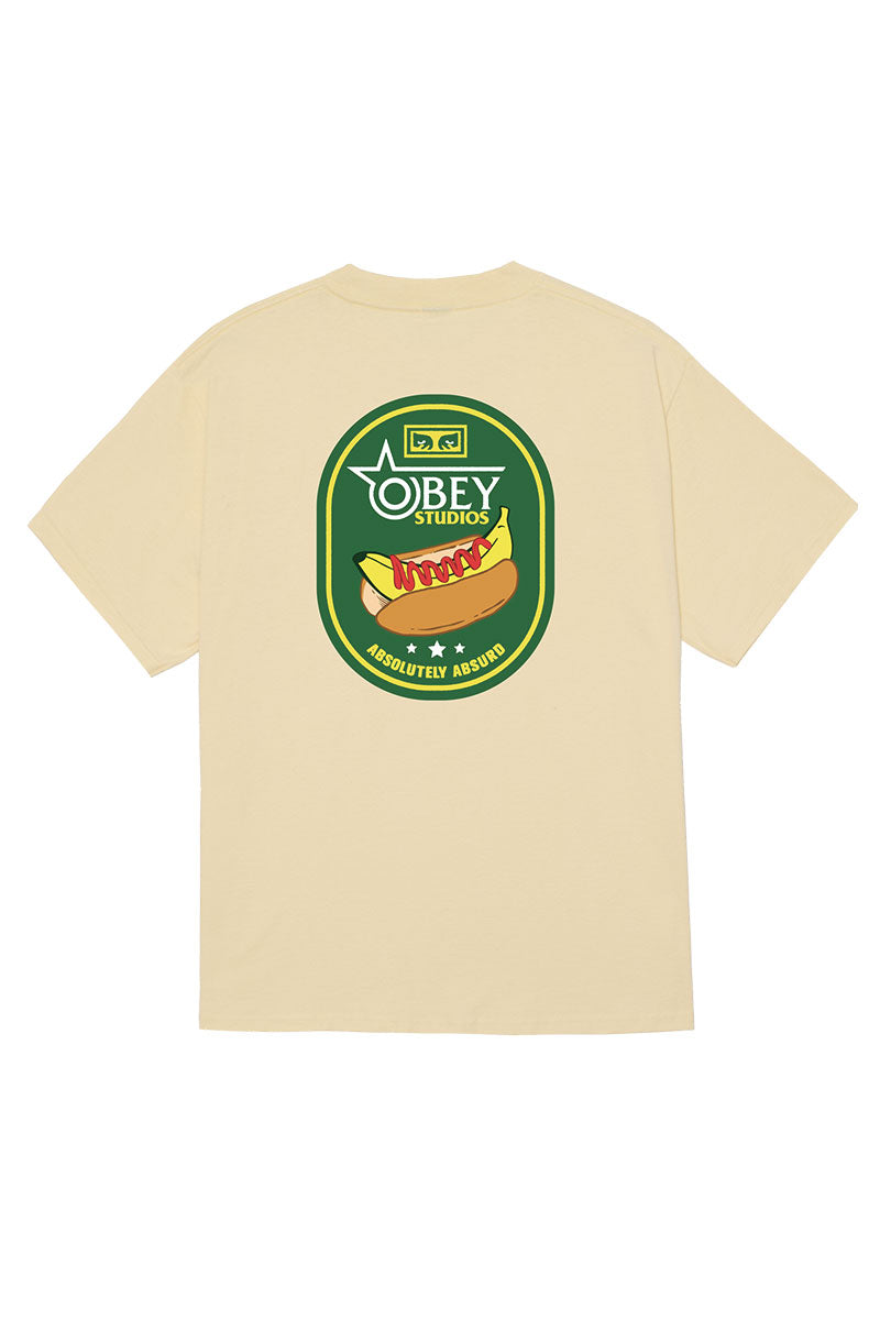 OBEY ABSOLUTELY ABSURD T-SHIRT Pale Yellow