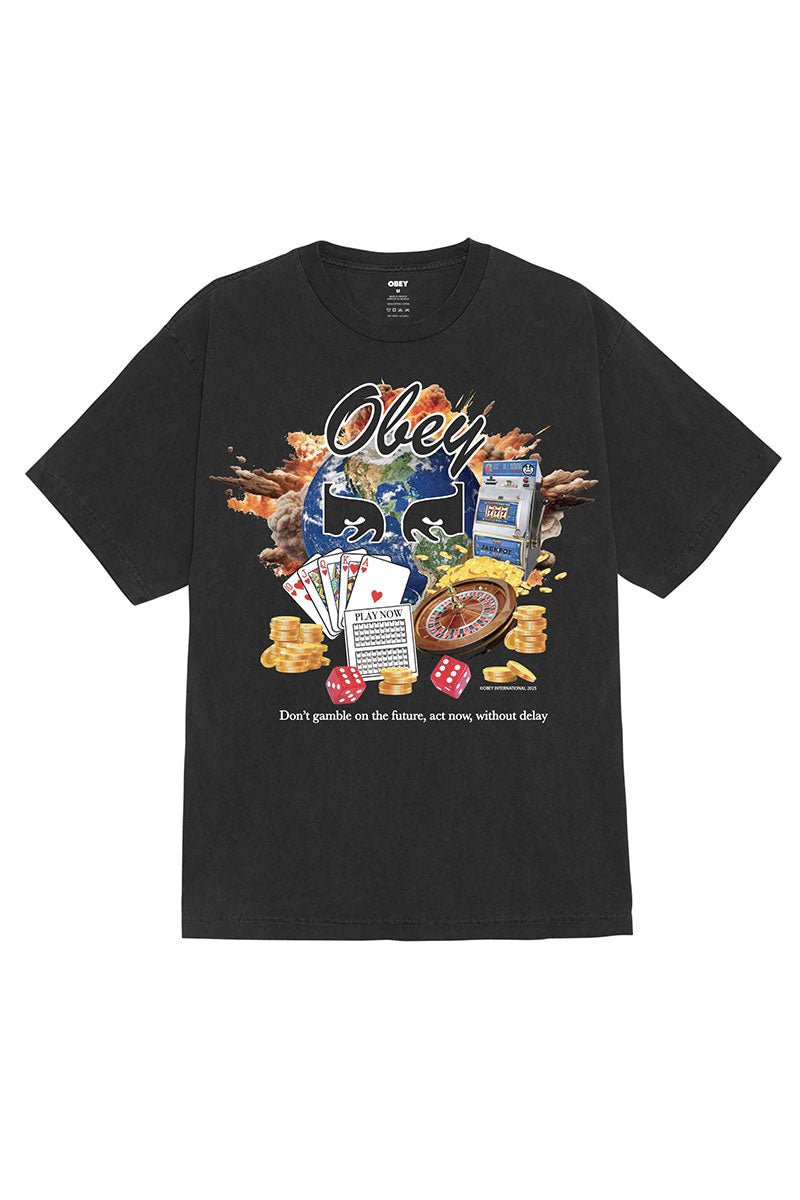 OBEY ACT NOW T-SHIRT Pigment Dusty Black