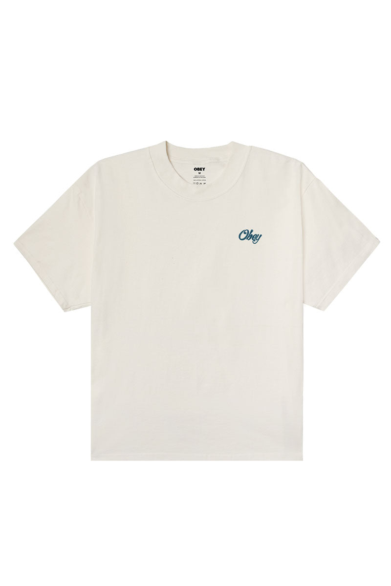 OBEY AIRBRUSHED ROSE T-SHIRT Vintage White