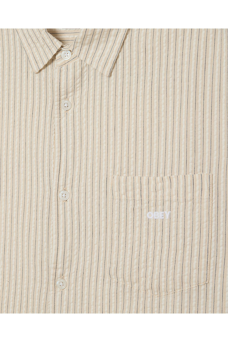 OBEY ALAN WOVEN SHIRT Unbleached
