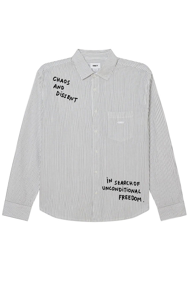 OBEY UNCONDITIONAL FREEDOM SHIRT Black Multi