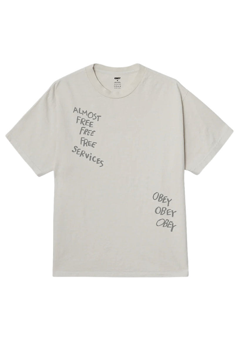 OBEY CHAOS AND DISSENT T-SHIRT Chalk White