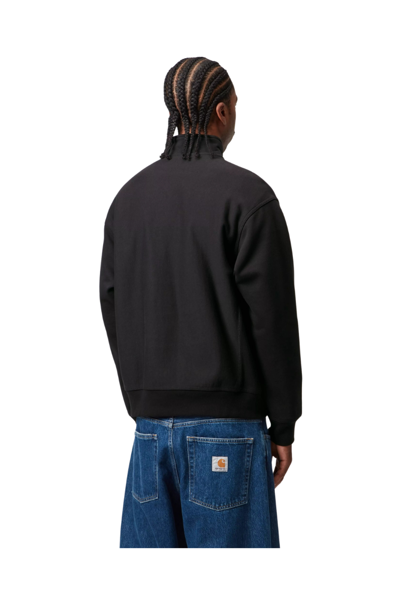CARHARTT WIP HALF ZIP AMERICAN SCRIPT Black