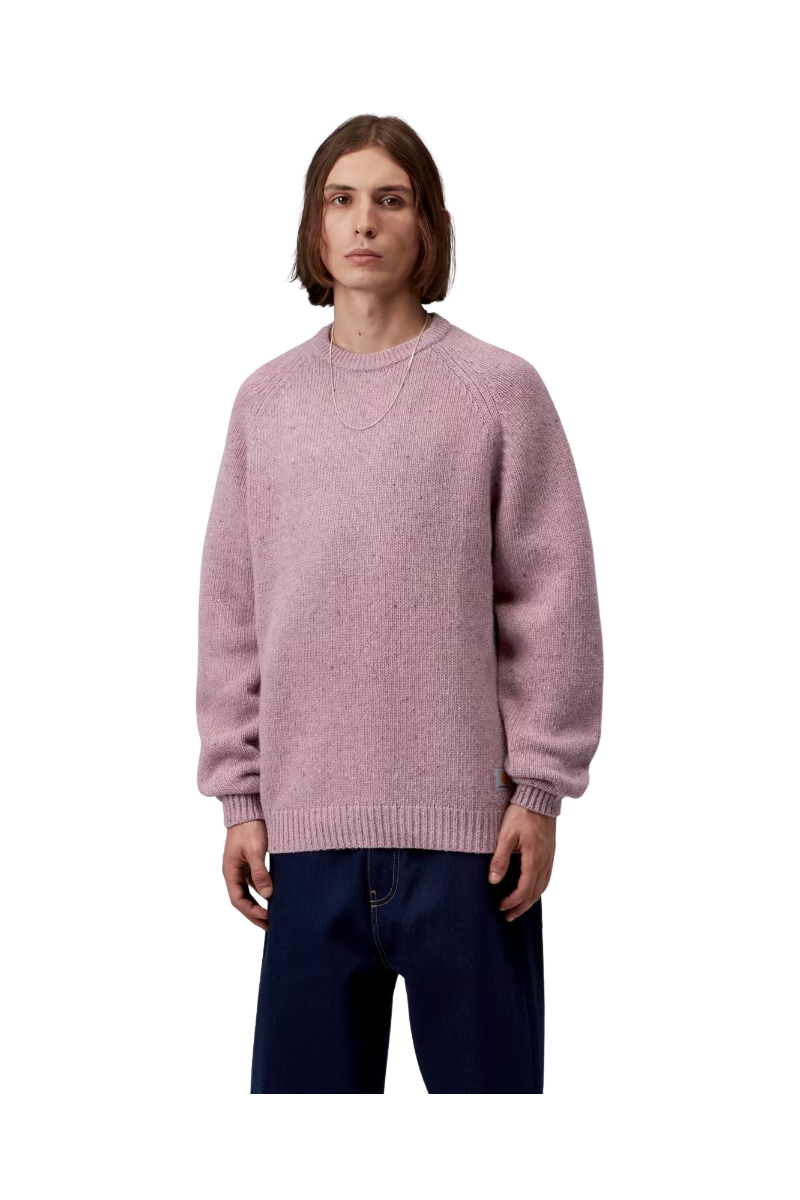 CARHARTT WIP ANGLISTIC SWEATER SPECKLED Hortensia