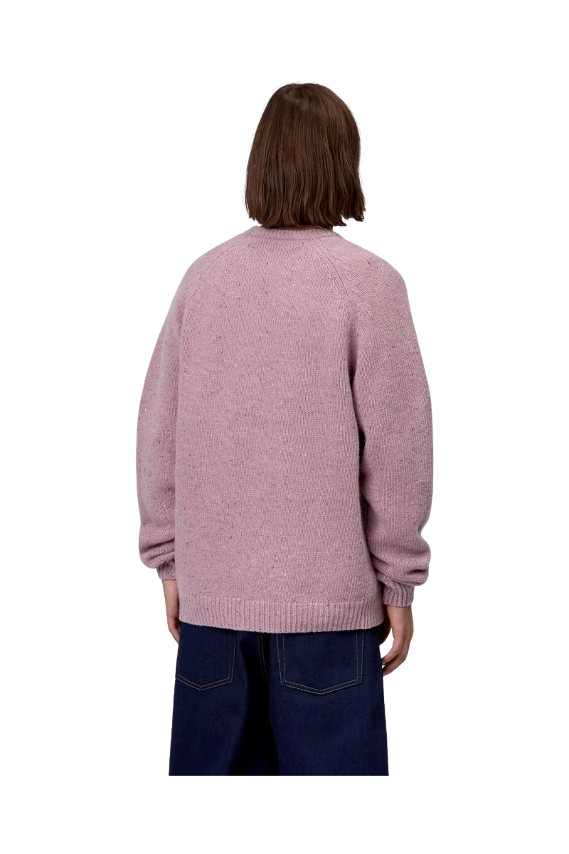 CARHARTT WIP ANGLISTIC SWEATER SPECKLED Hortensia