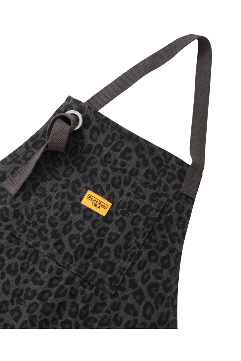 SERVICE WORKS PATTERNED APRON Black Leopard