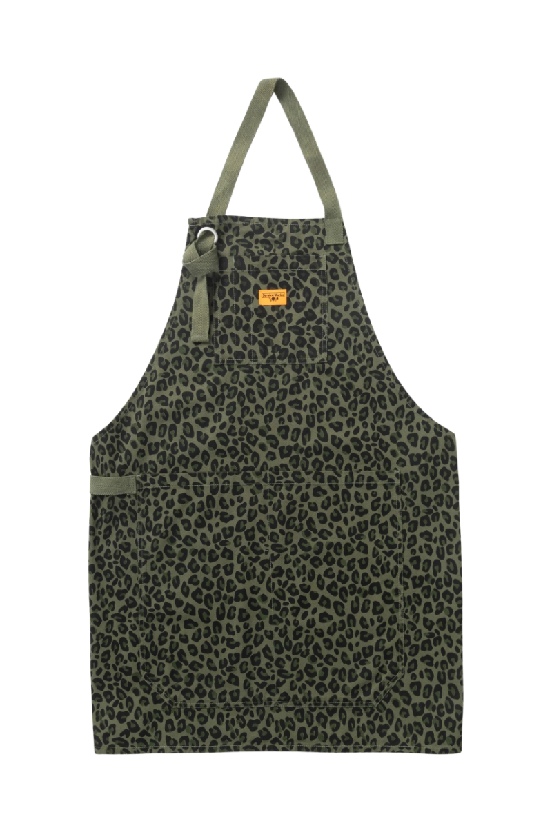 SERVICE WORKS PATTERNED APRON Green Leopard