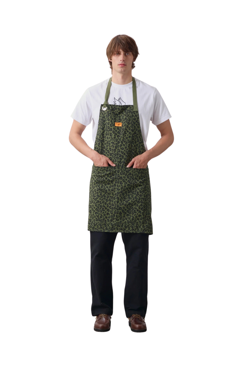 SERVICE WORKS PATTERNED APRON Green Leopard