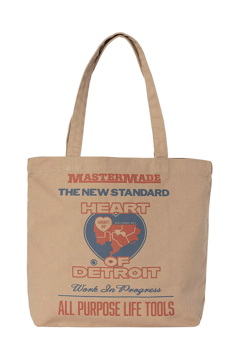 CARHARTT WIP CANVAS GRAPHIC TOTE Arcan Print / Dusty H Brown