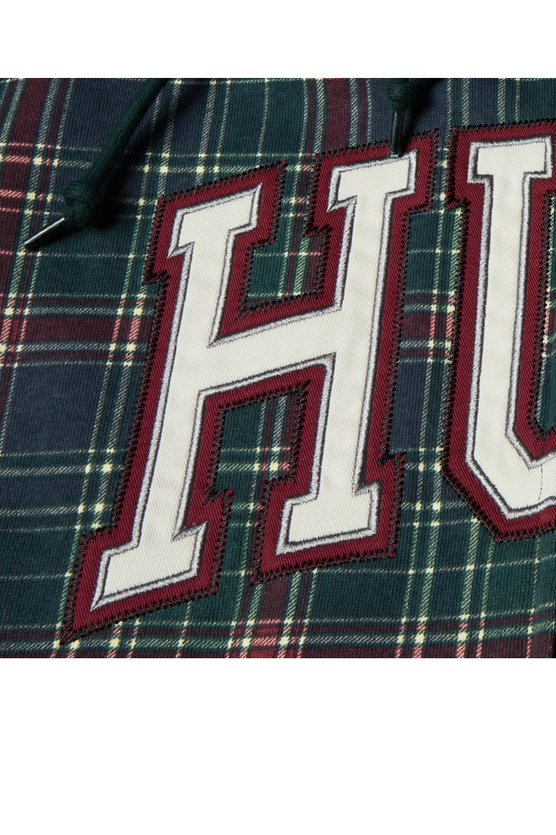 HUF SWEAT PATCH ARCH PLAID ZIP HOODED Forest