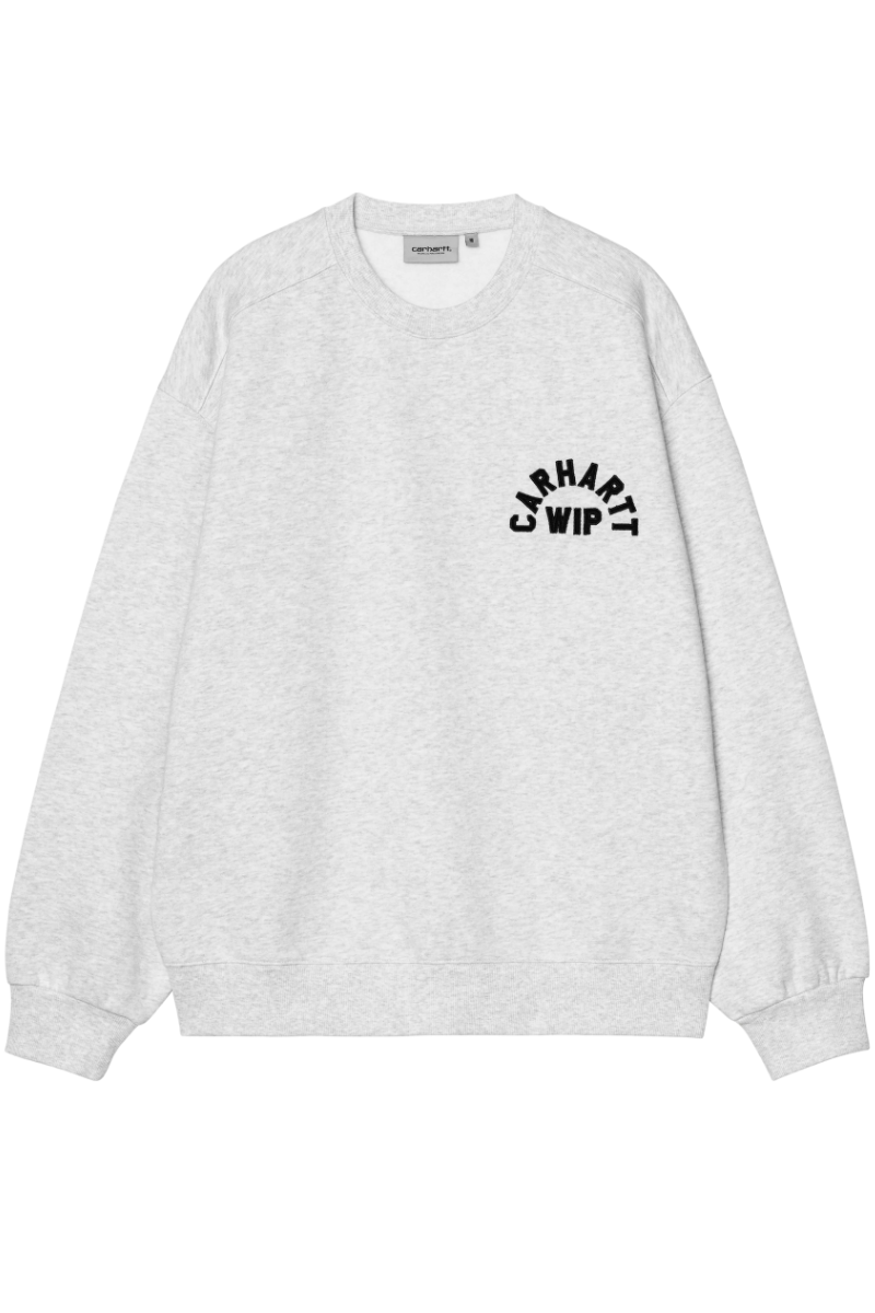 CARHARTT WIP ARCH SCRIPT SWEAT Ash Heather / Dark Navy Stone