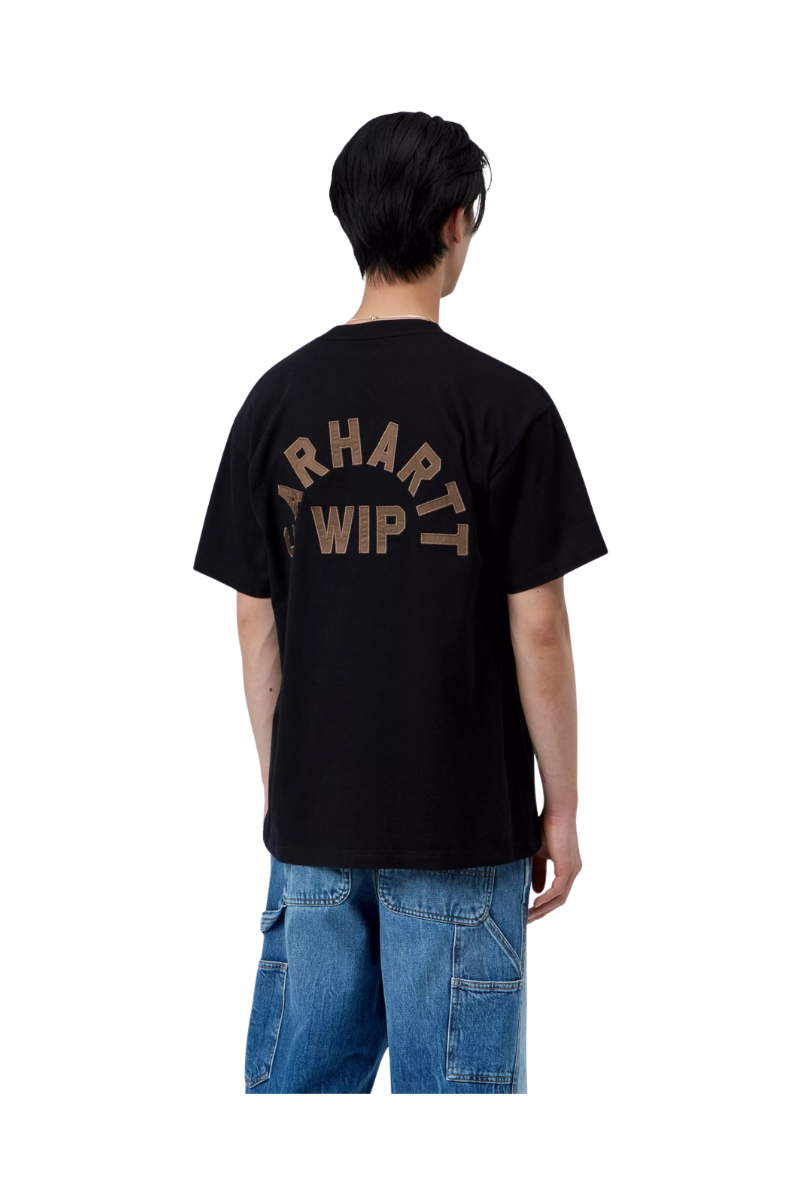 CARHARTT WIP ARCH SCRIPT T-SHIRT Black / H Brown