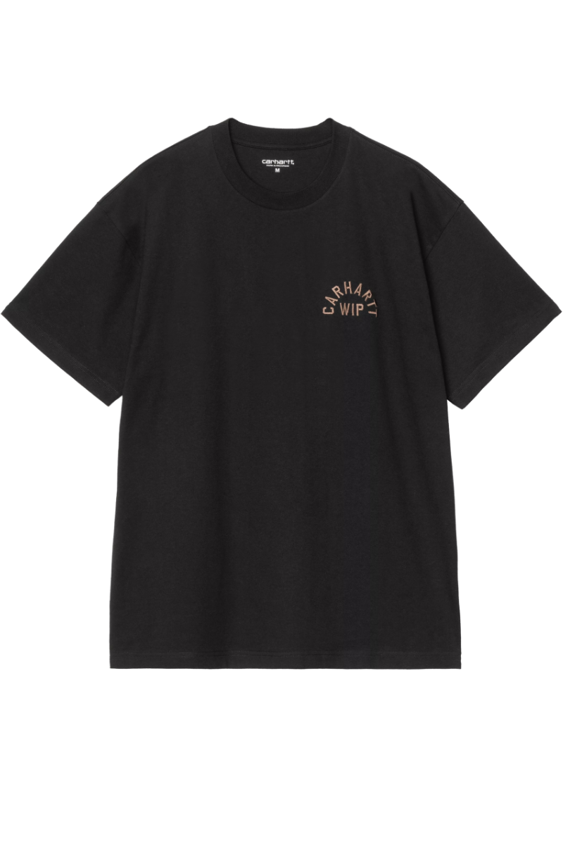 CARHARTT WIP ARCH SCRIPT T-SHIRT Black / H Brown