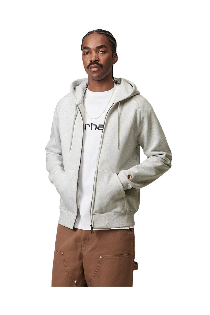 CARHARTT WIP HOODED CHASE JACKET Ash Heather / Gold