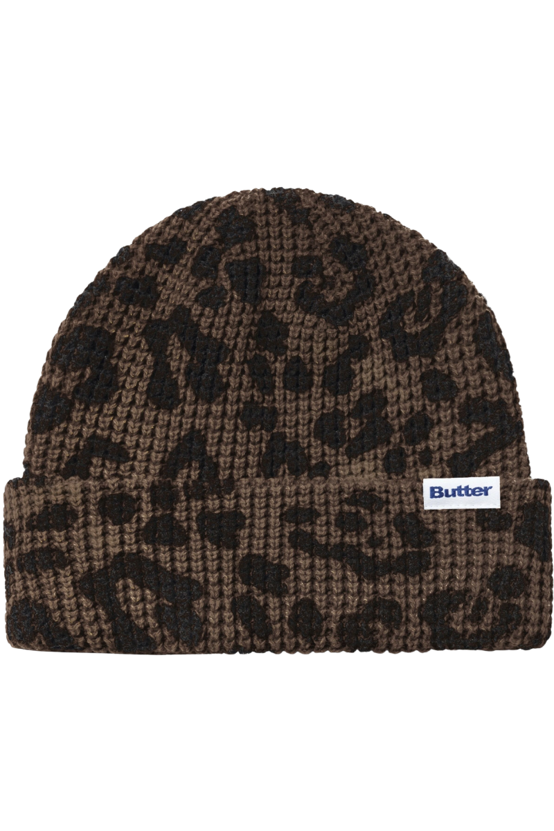 BUTTER DISTRESS WAFFLE BEANIE Leopard