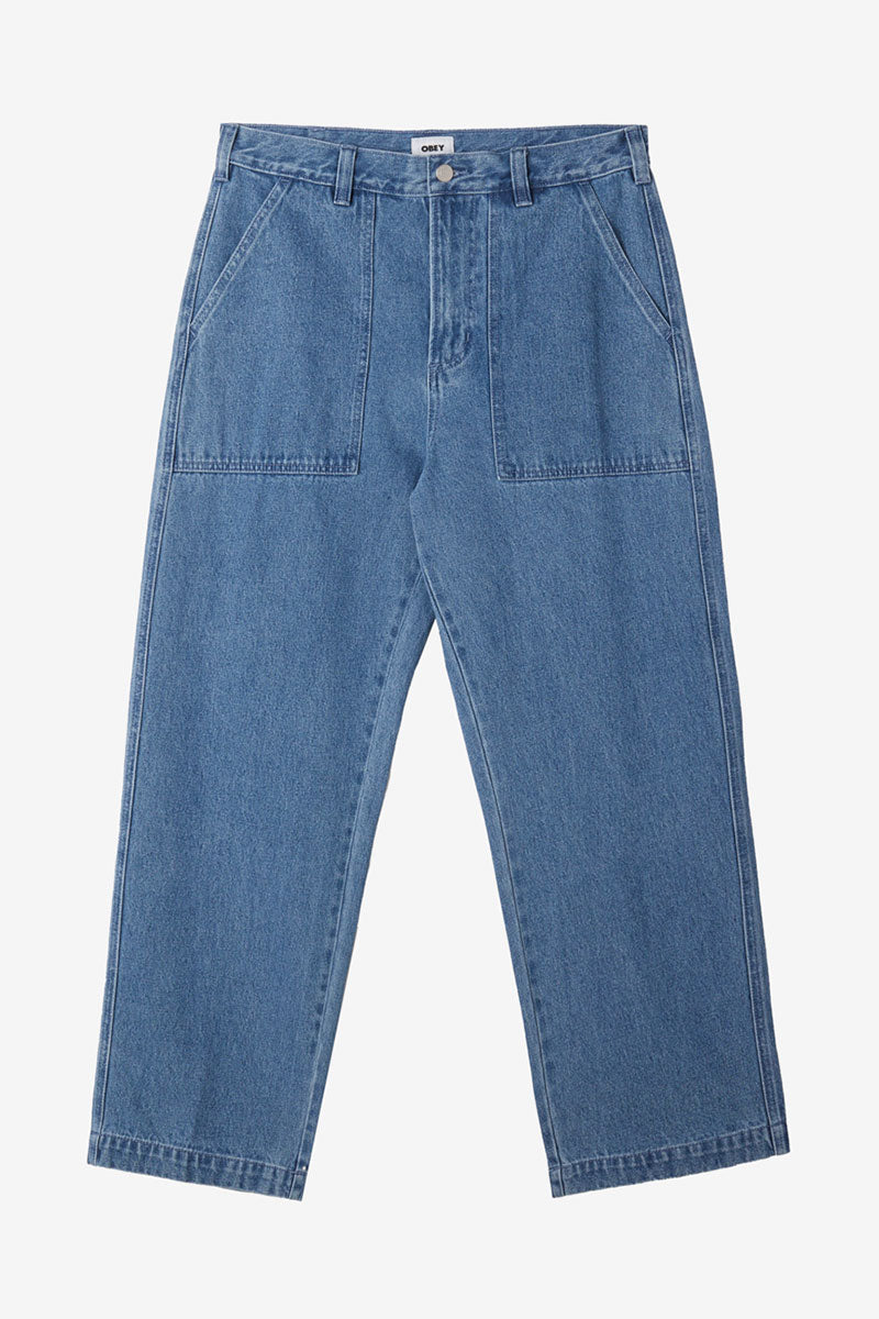 OBEY BIG TIMER UTILITY DENIM PANT Light Indigo