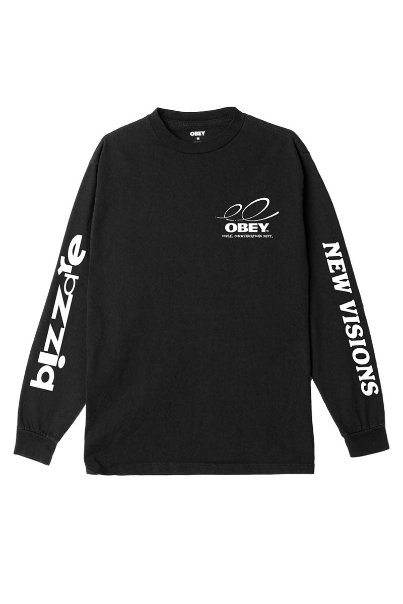 OBEY BIZARRE NEW VISIONS L/S T-SHIRT Pigment Vintage Black