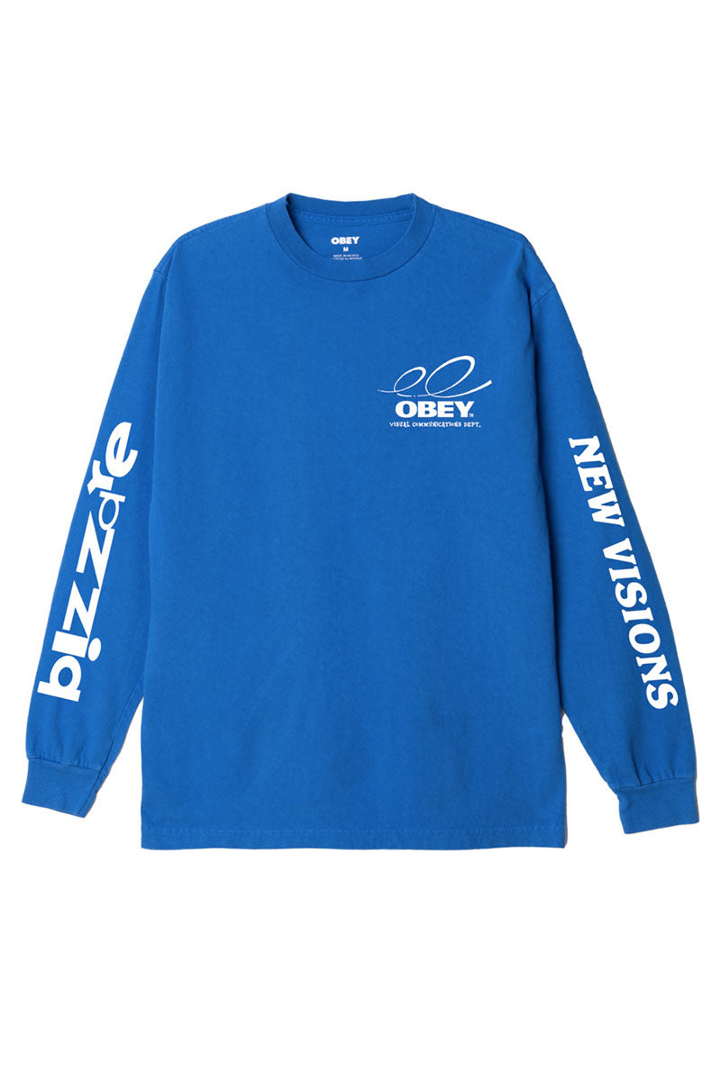 OBEY BIZARRE NEW VISIONS L/S T-SHIRT Pigment Electric Indigo