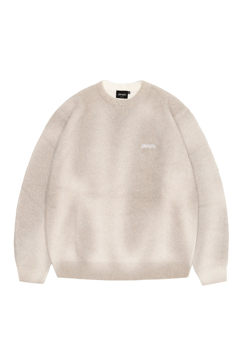 JACKER BLUR MOHAIR CREWNECK Beige